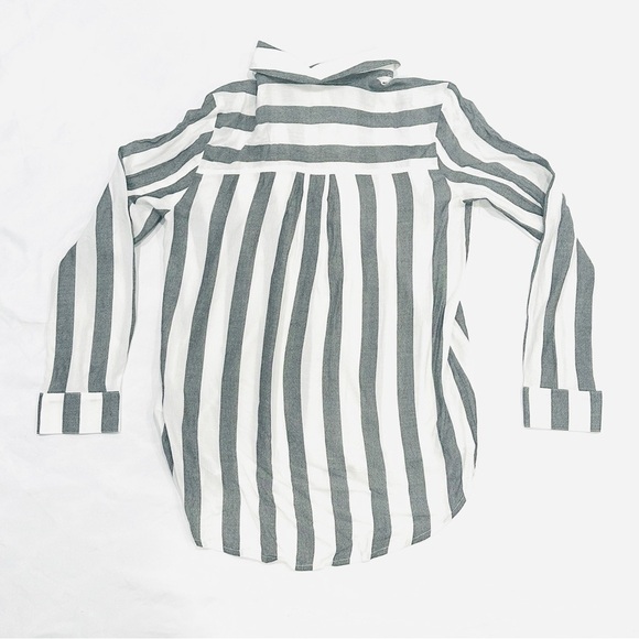 NWOT Nordstrom BP The Perfect Shirt Black & White Stripe Button Down Shirt - Picture 6 of 6